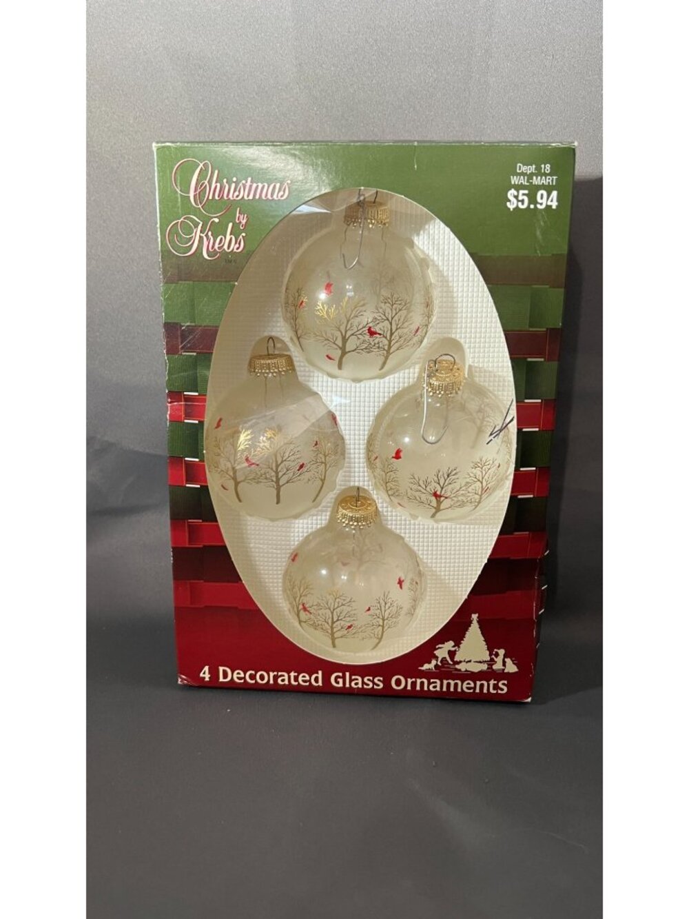 Christmas By Krebs Decorative Glass Ornament Set